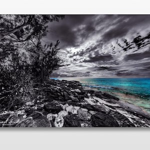 San Salvador Mexico, Fine Art Photography, Plexiglass and Canvas Print, Original Photography, Black and white. Landscape