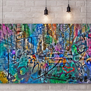 Manhattan Design, Wall Art, New York Art, Plexiglass print, Canvas art, Original Art, Digital design, Fine art print ready to hang.