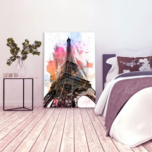 Eiffel tower, Paris, France , water colour Art, Canvas wall art, Plexiglass print, original art Ready to hang! unique art piece.