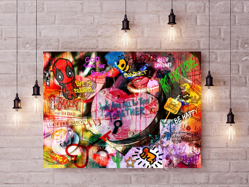 Key To Love, Love Art, Pop Art, Plexiglas art, Canvas Art, Colourful Art, Happy Art, Inspirational, Motivational, unique Art, Beautiful Art image 1