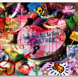 Key To Love, Love Art, Pop Art, Plexiglas art, Canvas Art, Colourful Art, Happy Art, Inspirational, Motivational, unique Art, Beautiful Art image 2