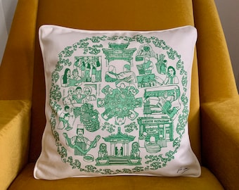 Quality Cushion Cover, Heart of London Chinatown 40x40cm