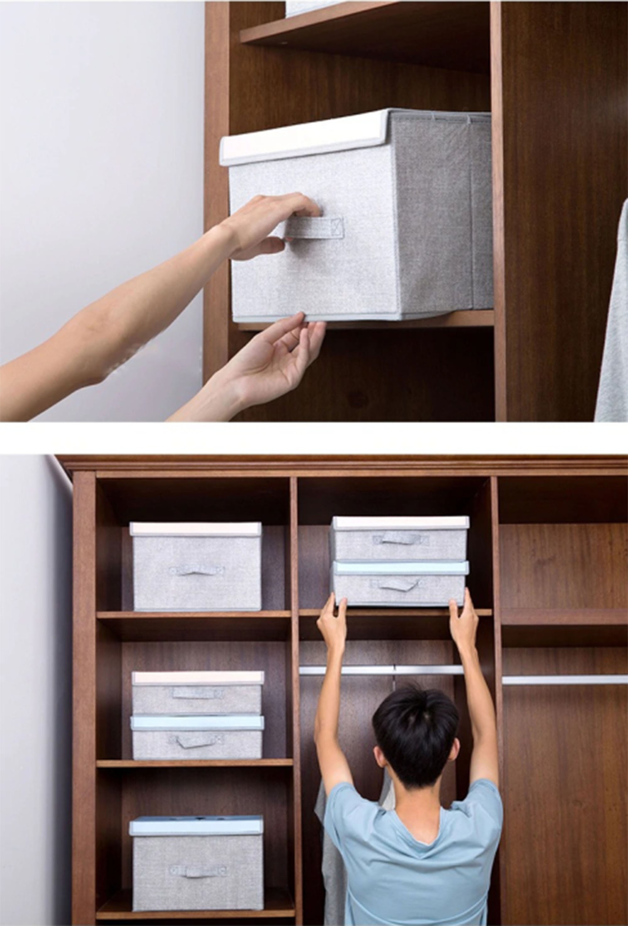 Schrank Organisatoren und Lagerung Non-Woven Stoff Falten | Etsy