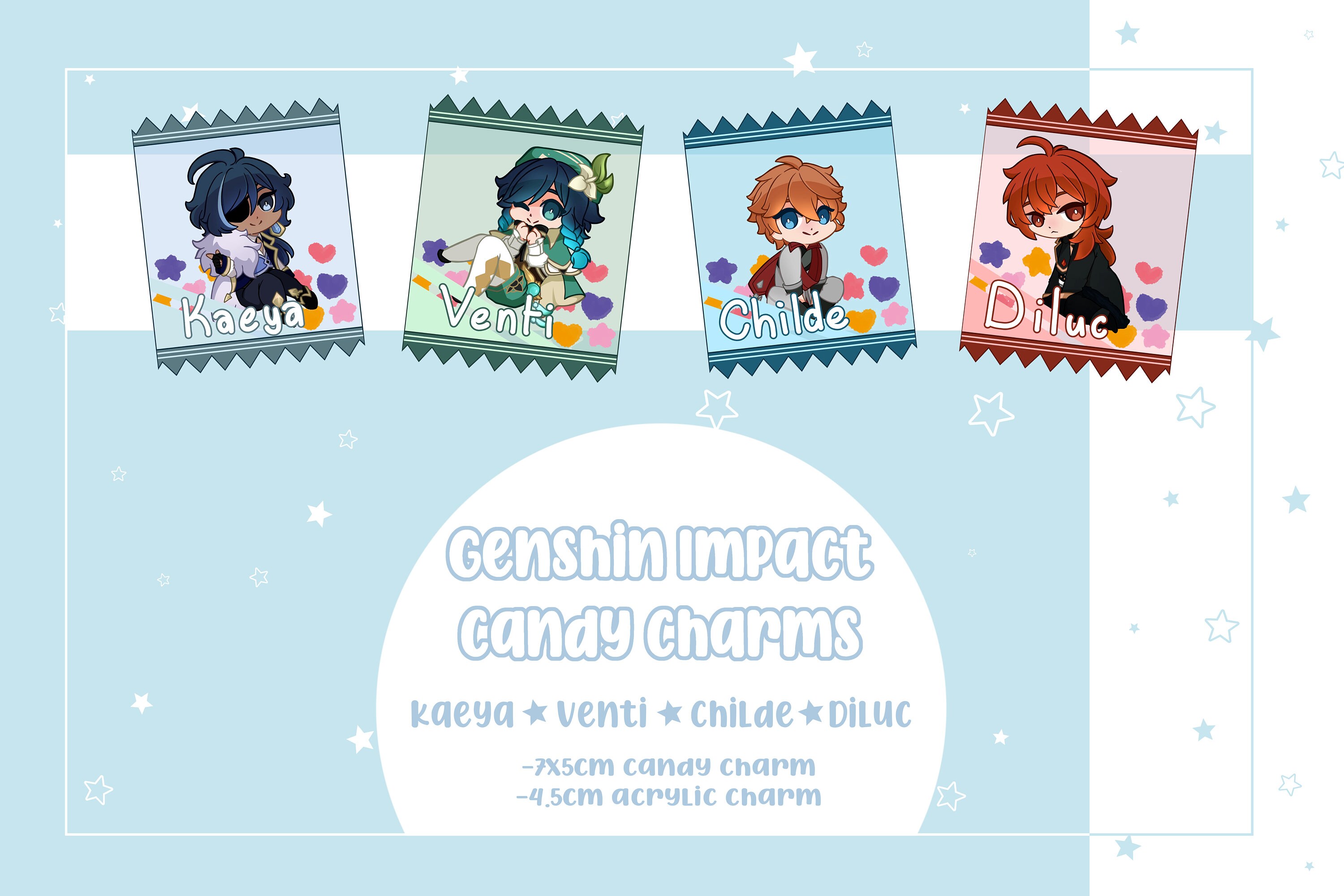 Genshin Impact Candy Charms Etsy