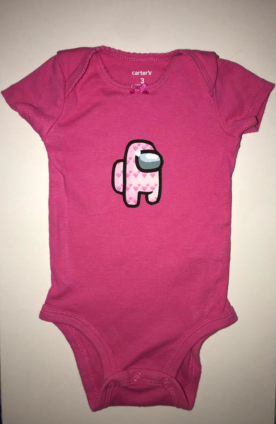 Among us hart onesie/among us onesie/baby girl hart Etsy