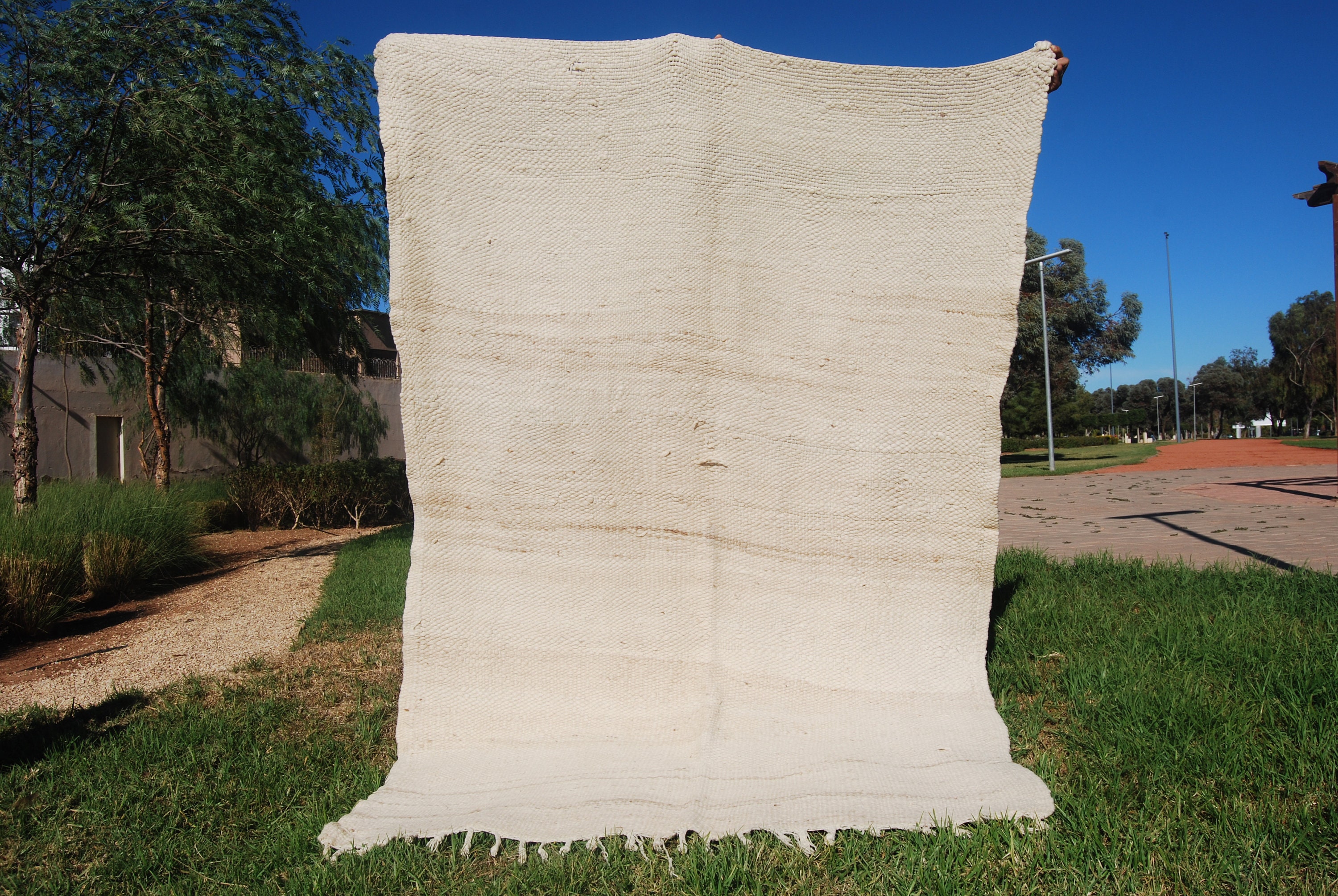 White Berber Rug Vintage Handmade Rug Vintage Etsy