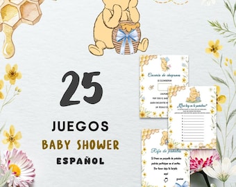 Spanish Baby Shower Games: 25 Printable Activities (JPG Digital Download) | Winnie |