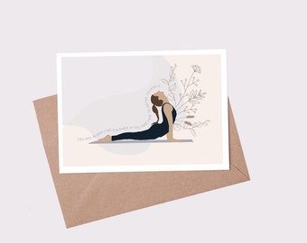 Carte postale de fleurs de yoga