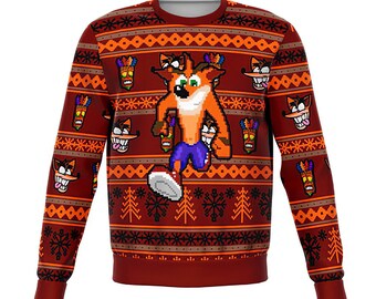 crash bandicoot christmas sweater