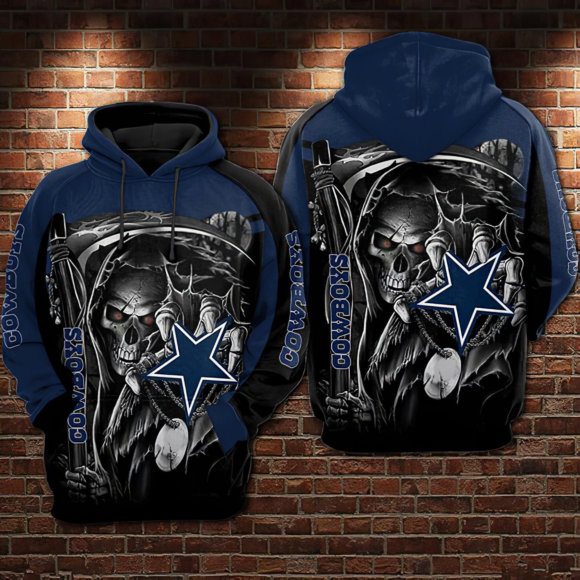 Dallas Cowboys 3D Hoodie Dallas Cowboys 3D Zip Hoodie Etsy