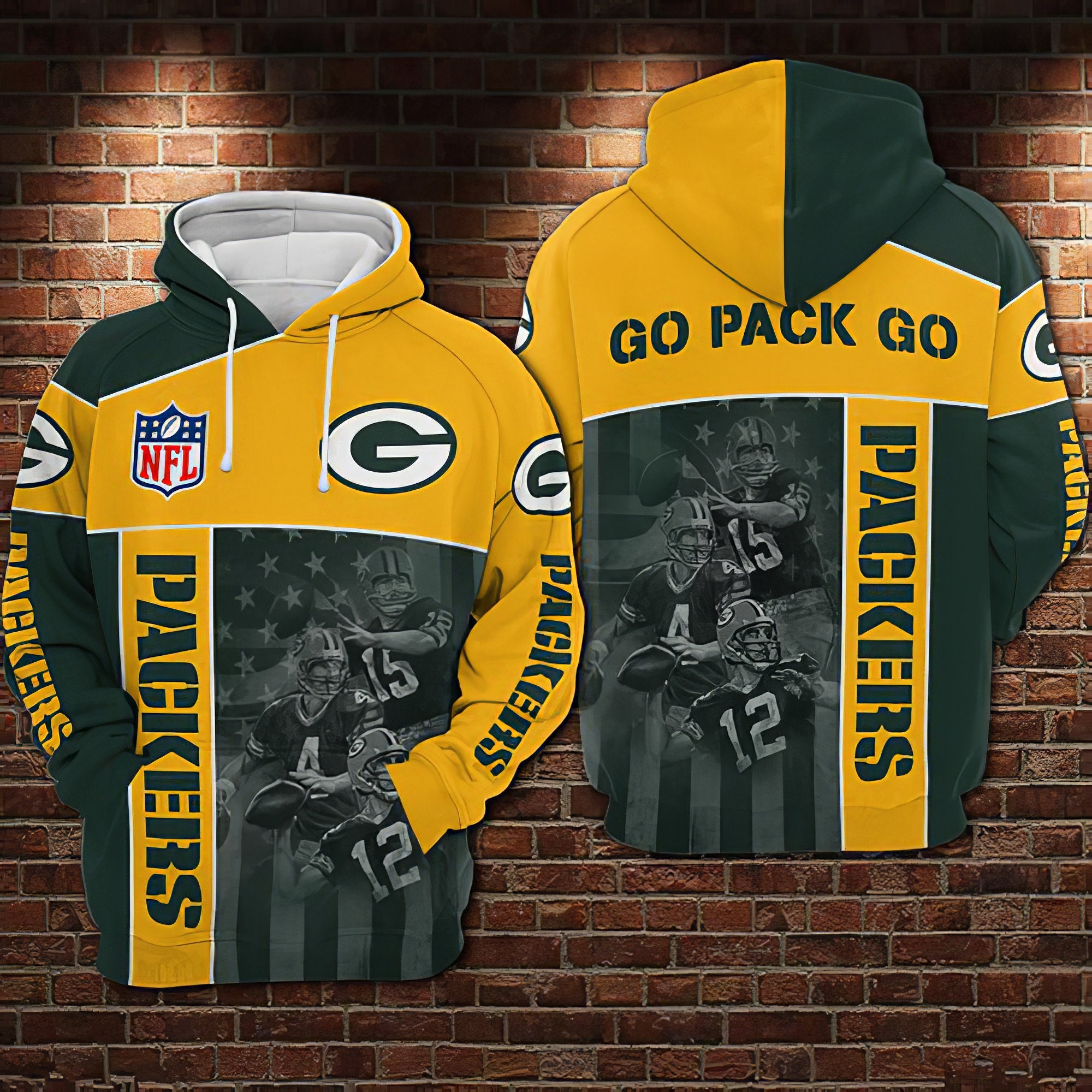 Green Bay Packers 3D Hoodie Green Bay Packers 3D Zip Hoodie | Etsy