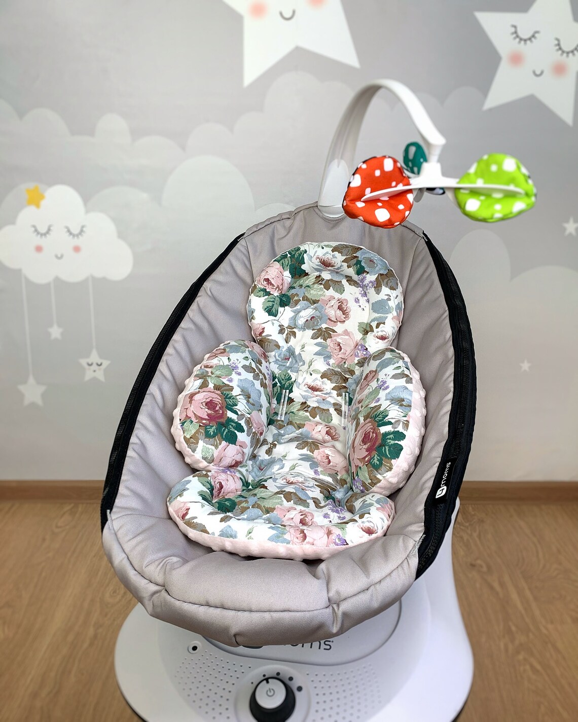 4moms mamaroo insert and balls rainbow leopard Rockaroo cotton | Etsy