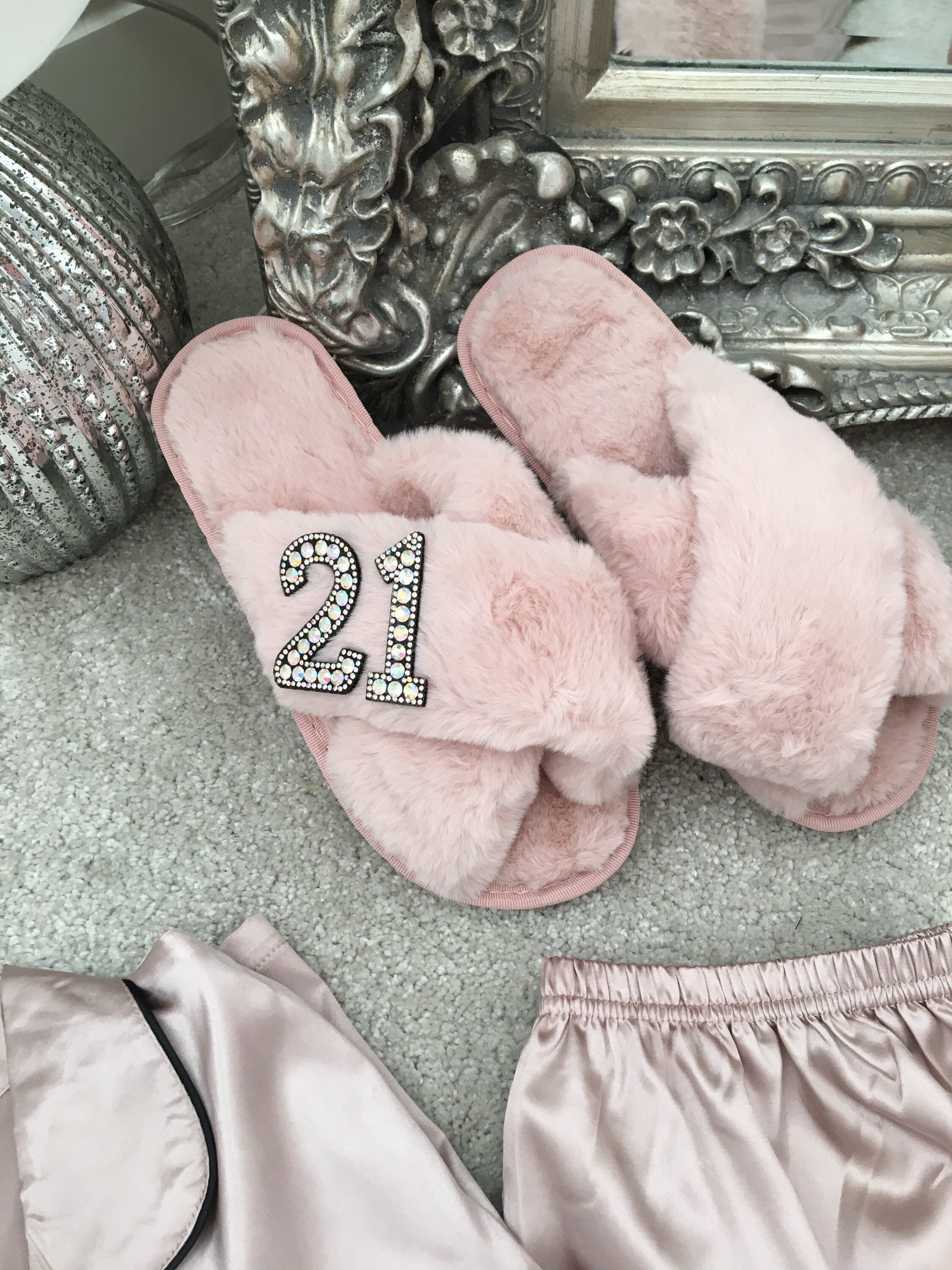 Ladies Personalised Slippers Birthday Easter Mothers Day Etsy UK