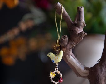Whimsical Bird Phone/Hanging Charm
