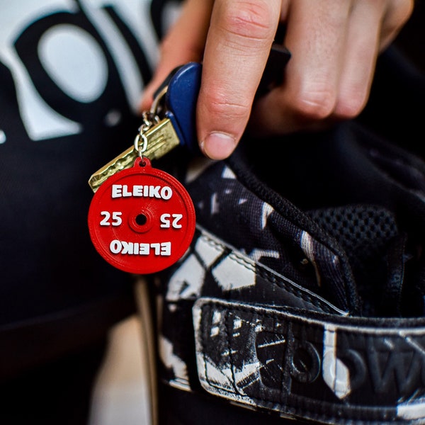 Porte-clés plaque de poids Eleiko | Powerlifting, crossfit, cadeau d'haltérophilie