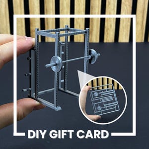 Pocket Squat Rack Geschenkkarte für Fitness-Studio Liebhaber - Grußkarte für Gewichtheber, Kraftheber oder Crossfit Sportler