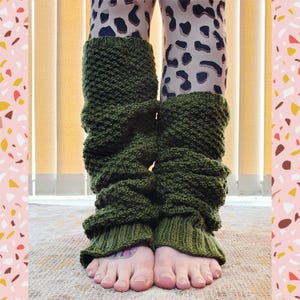 Pattern: Knitted Chunky Legwarmers (Moss Stitch) Pattern Only