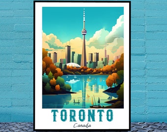 Toronto Poster Toronto Digital print Toronto Travel Poster Toronto Canada Travel print Canada Poster Toronto Gift wall Decor Christmas gift