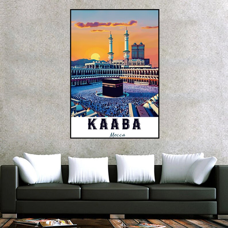 Kaaba Mecca Print Muslim Printable Ramadan Gift Al Haram Mosque Mecca ...