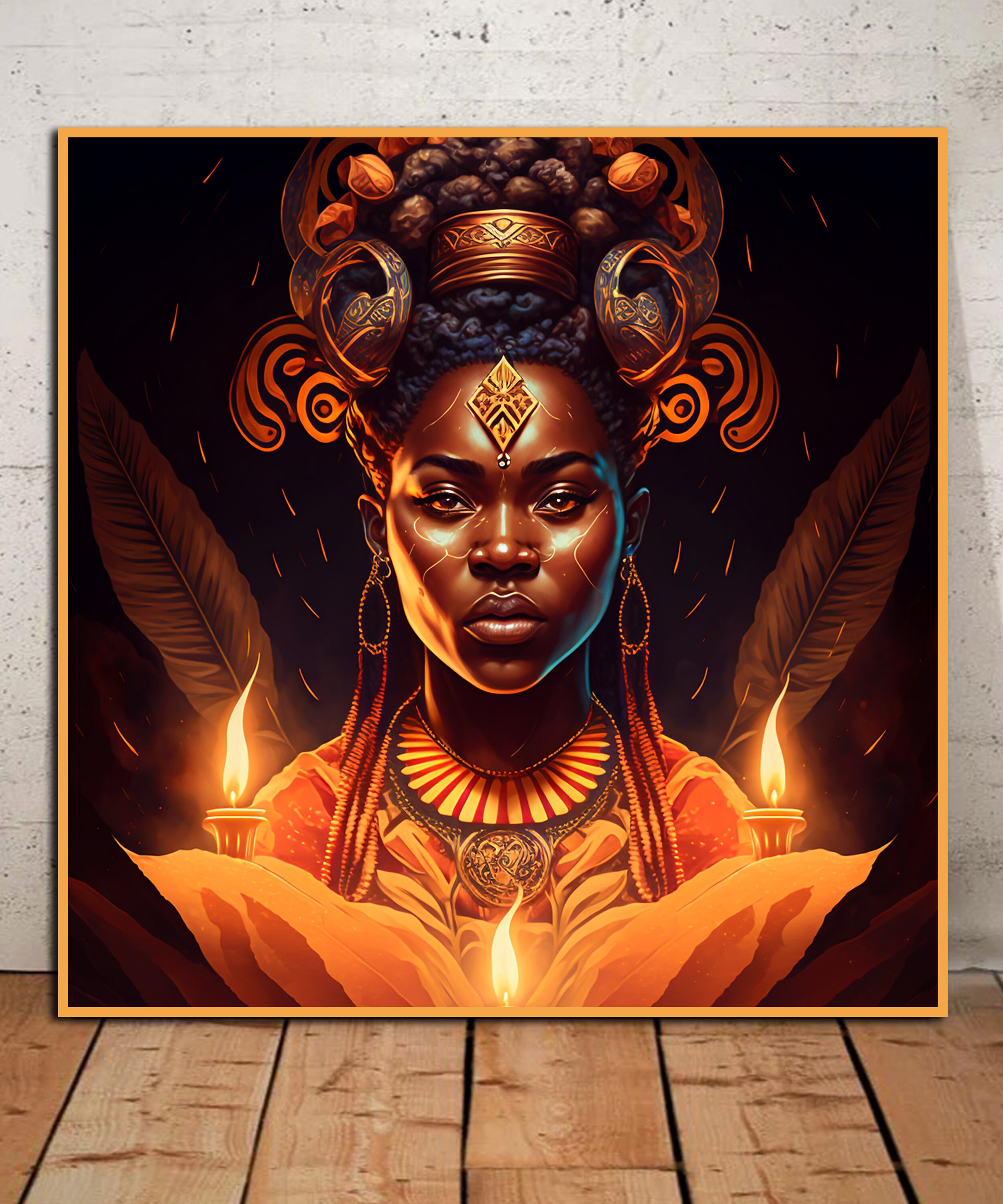 African Goddess Art Printable Black Woman Wall Art African Contemporary