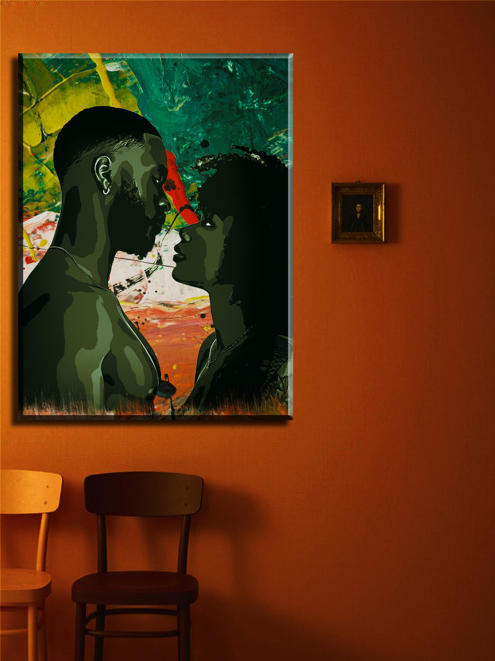 African Couple Art Black Couple Art Black Love Wall Art Etsy