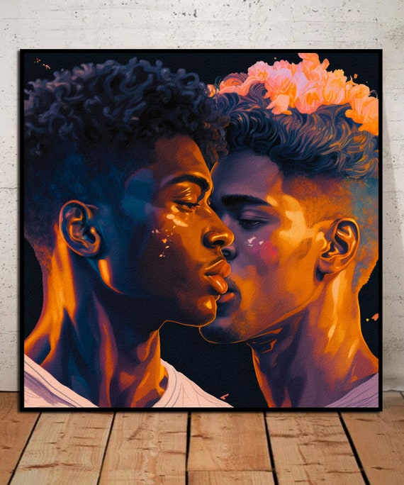 Arte de pareja gay interracial Imprimible tarjeta de - Etsy México Arte de pareja gay interracial Imprimible tarjeta de - Etsy México