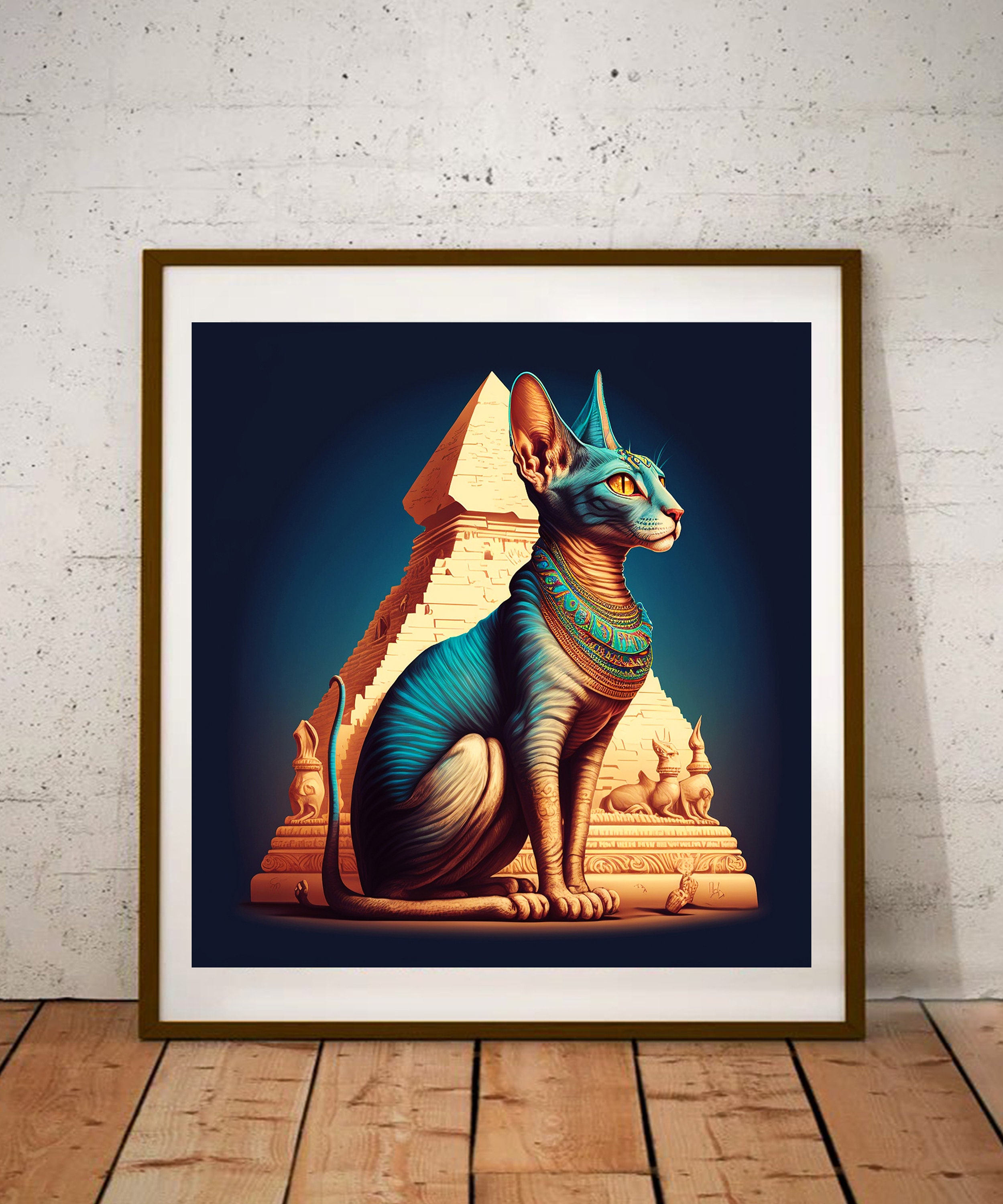 Sphynx cat pyramid printable Sphynx cat poster INSTANT Etsy Portugal