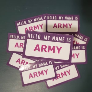 BTS ARMY Fandom Sticker | RM | jin | | Suga J-Hope | Jimin | | Taehyung Jungkook| 5tar Kpop Designs