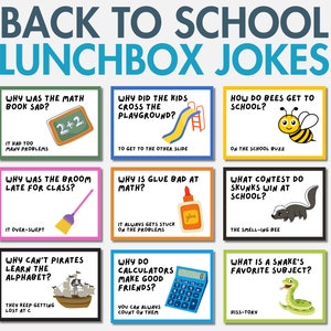 Plus de 50 blagues sur la boîte à lunch pour la rentrée pour les enfants, notes amusantes sur la boîte à lunch, cartes imprimables sur la boîte à lunch, blagues sur l'école, devinettes et jeux de mots pour enfants PDF