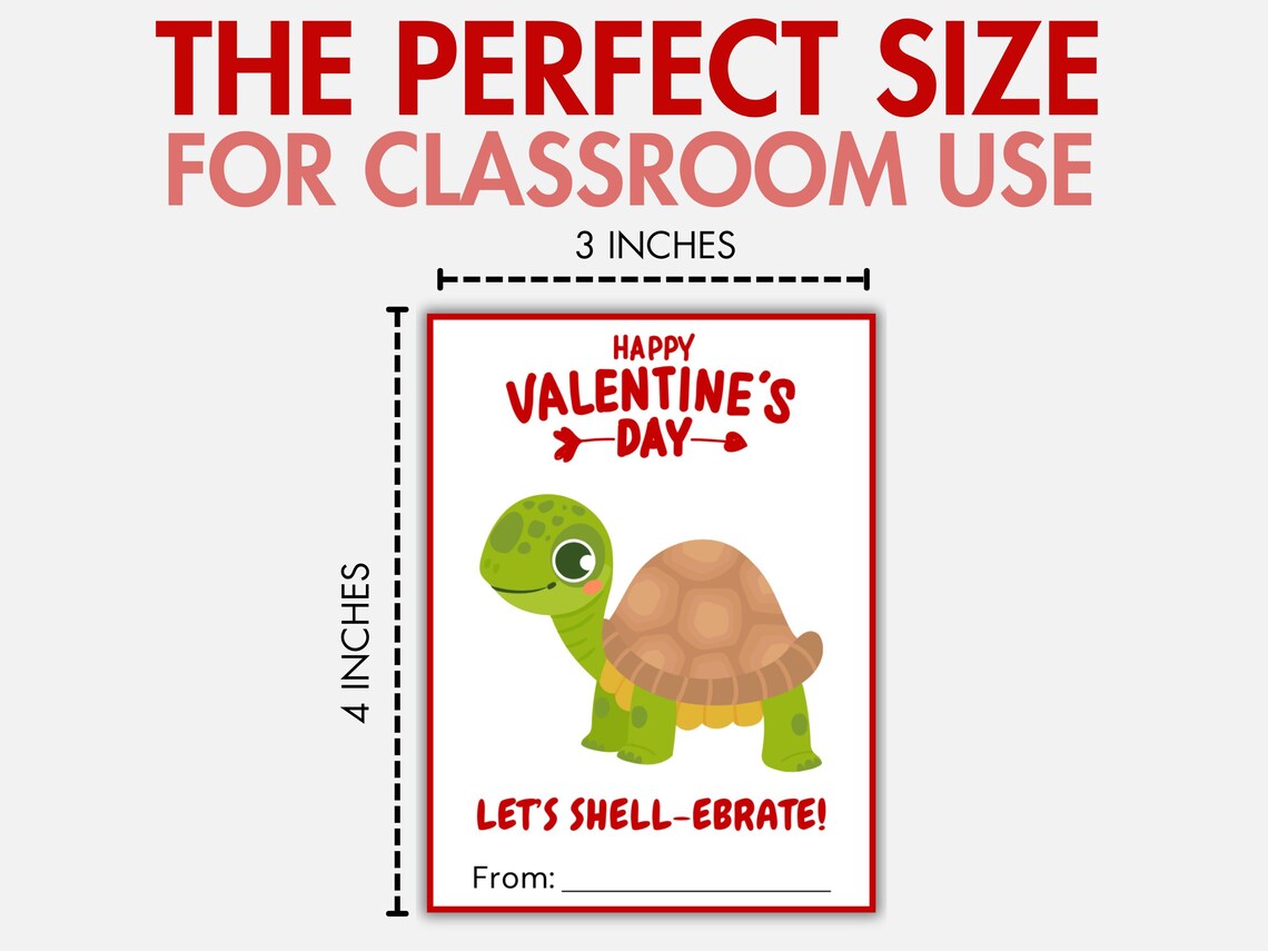 Printable Turtle Valentines | Turtle Valentine Cards | Tortoise ...