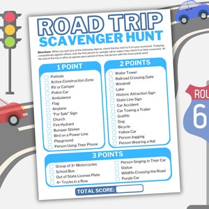 Jogo de caça ao tesouro para viagem, jogo de localização para crianças, jogos de viagem, jogos de carro para crianças, atividades de viagem e viagem para crianças