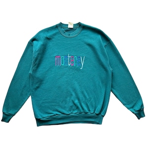 Vintage Monterey embroidery multicolour spellout crewneck sweatshirt XL size (L-XL)