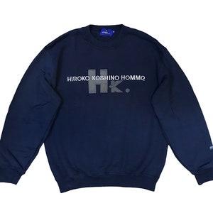 Vintage Hiroko Koshino Homme embroidery big logo sweatshirt Medium size