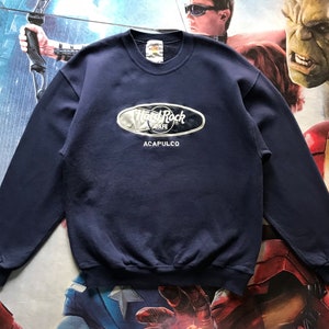 Vintage Hard Rock Cafe Acapulco embroidery crewneck sweatshirt L size