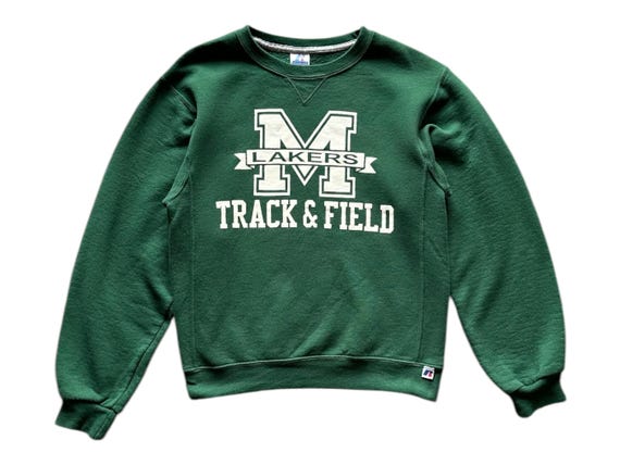 Vintage Mercyhurst Preparatory School track & field spellout Russell athletic tag crewneck sweatshirt S size