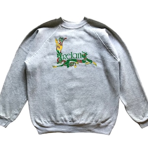 Vintage 90s Art Ireland by Jaguar textiles Hanes tag crewneck Sweatshirt L size