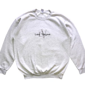 Vintage 90s Las Vegas embroidery Gildan tag crewneck sweatshirt L size