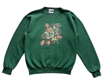 Vintage 90s Art Animal Sweatshirt by Endless Designs crewneck DISTRESSED Sweatshirt M size