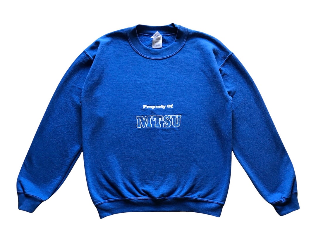 Vintage MTSU Middle Tennessee State University Embroidery Crewneck ...