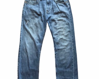 Wrangler Premium denim Straight fit Distressed jeans size 34