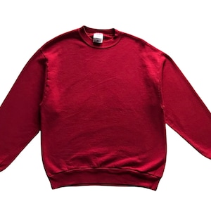 Vintage 90s Jerzees Tag Plain Crewneck sweatshirt L size