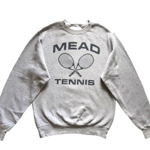 Vintage 90s MEAD TENNIS Sportswear Crewneck Sweatshirt S size
