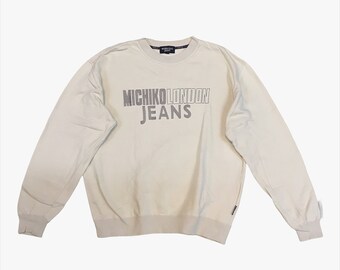 Vintage Michiko London Jeans embroidery sweatshirt Large size