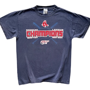 Vintage y2k MLB Boston Red Sox American League Champions spellout crewneck Tshirt M size