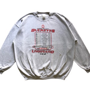 Vintage Y2K NCAA Ohio State Buckeyes Football National Champions Undefeated season Ohio State University Baggy Sweatshirt XL size