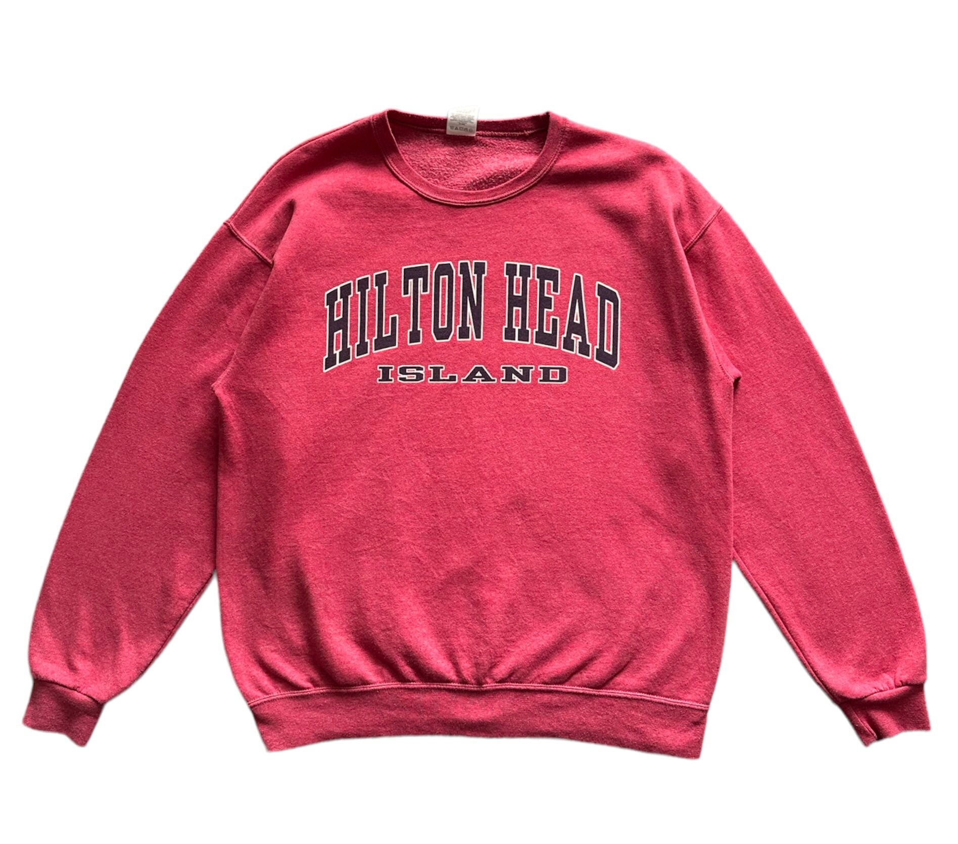 Vintage 90s Hilton Head Island Spellout Jerzees Tag Crewneck