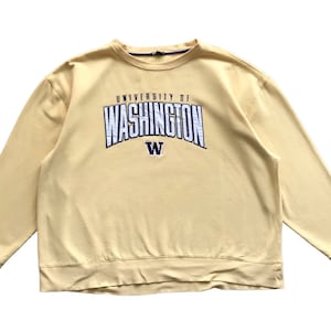 Vintage Y2K University of Washington embroidery spellout OVERSIZE sweatshirt XXL size