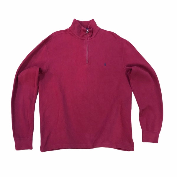 Vintage Polo Ralph Lauren Half Zip sweatshirt jumper pullover L size