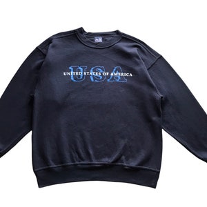 Vintage USA United State of America spellout crewneck Sweatshirt XL size