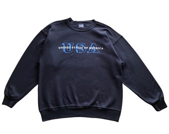 Vintage USA United State of America spellout crewneck Sweatshirt XL size